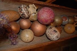 Assorted Vintage African Gourds and Balls