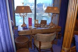 Desk 425.00 Chair 90.00 Lamps 150.00 pr