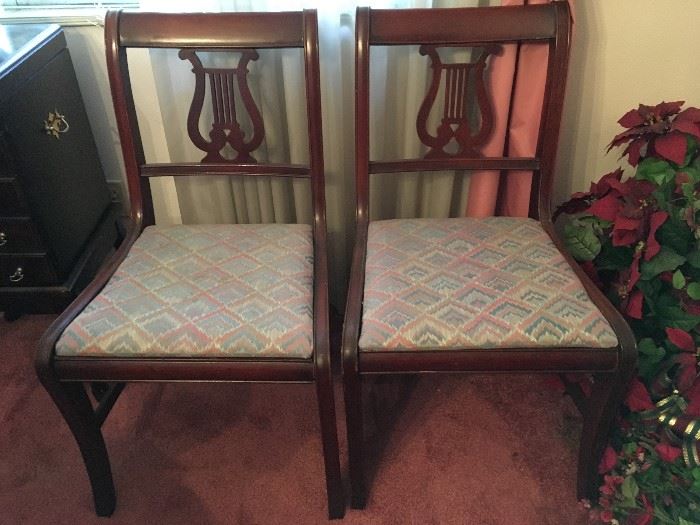 Duncan Phyfe Classical Lyre Chairs