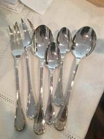 Christofle silver plate  RUBANS flatware service for 12