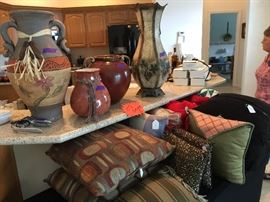 Decorative vases & pillows