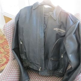Harley Davidson leather jacket.