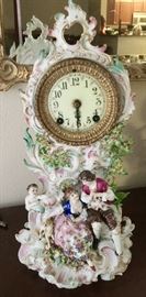19th c. Porcelain clock