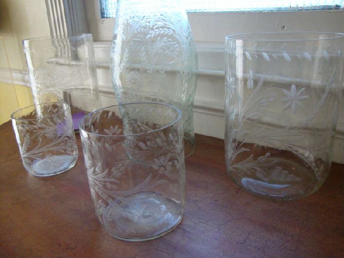 Mexico Etched Glassware