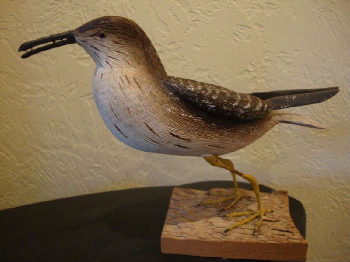 Hand carved wooden Birds by Doug Ship
