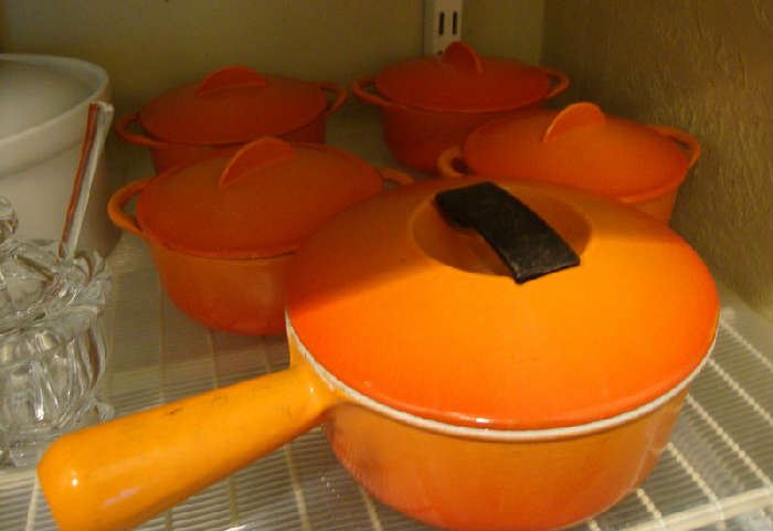 Orange Enamel Cookware