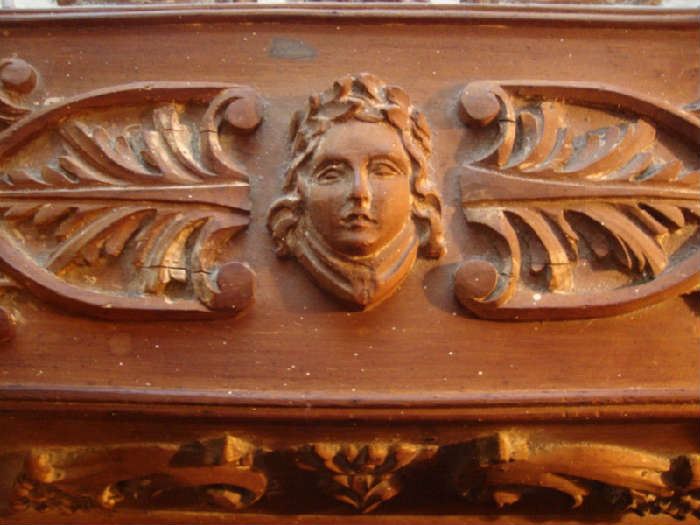 Carved Face on Box