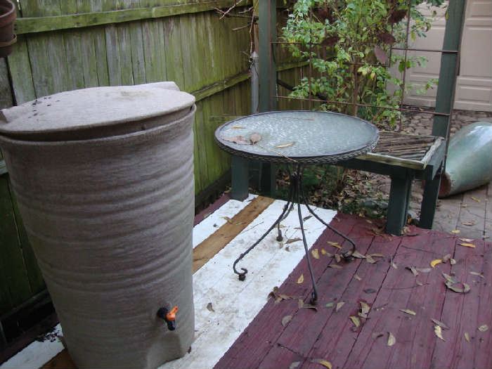 Rain Barrel, café table