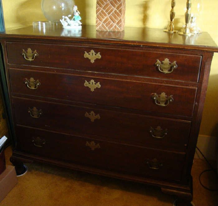 Four Drawer Chest with Brass Pulls