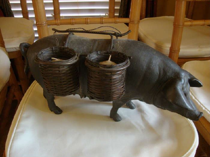 Large Metal Pig