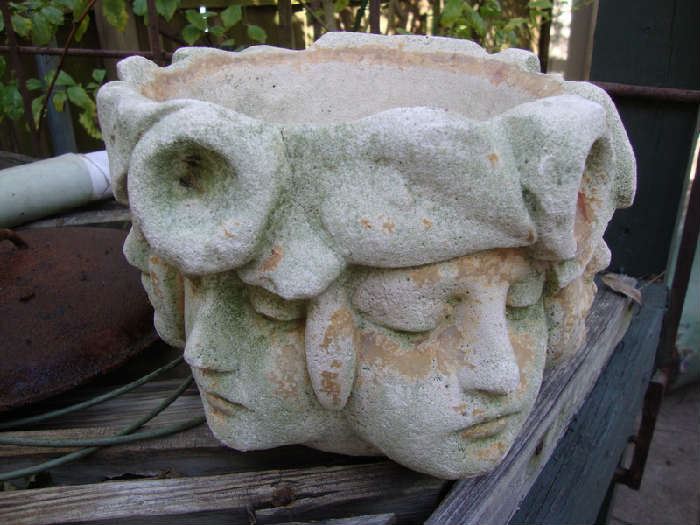 Interesting Cement Flower Pot