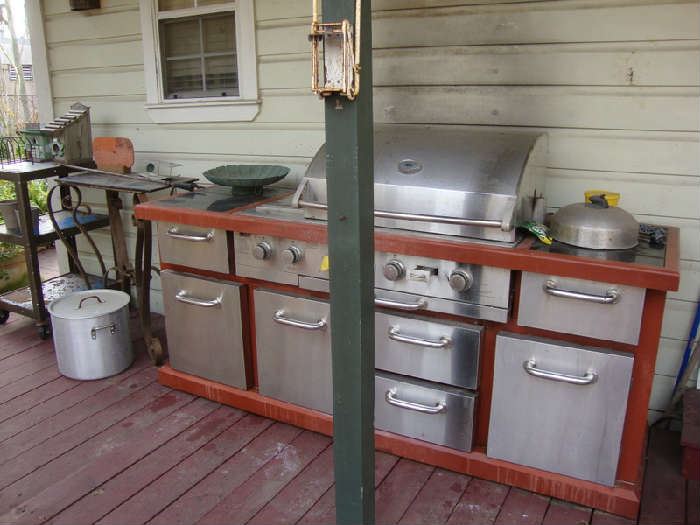 Outdoor Kitchen Gas Grill Unit