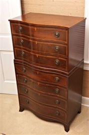 all Mahogany 7 drawer Bow Front Chest Form
