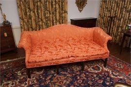 Chippendale Style Camelback Sofa