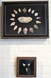 Collection of Native American Arrowheads