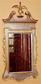 Early Georgian Gilt Wood Painted Mirror