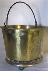 English Brass Apple Butter or Coal Bucket