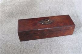 English Burled Walnut Glove Box
