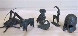 Grouping of 6 Metal Decorative Objects