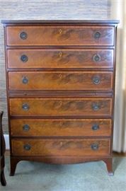 Hepplewhite Style Tall Chest