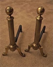 Pair Georgian Brass Andirons