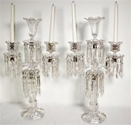 Pair, Baccarat Candelabras