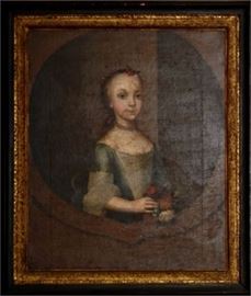 Portrait of Young Girl Oil on Linen