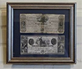 Two Confederate States Bank Notes