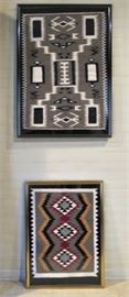 Two Framed Navajo Blankets