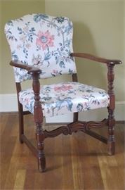 Walnut Framed Armchair