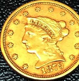 1879 2 12 Dollar US Gold Coin