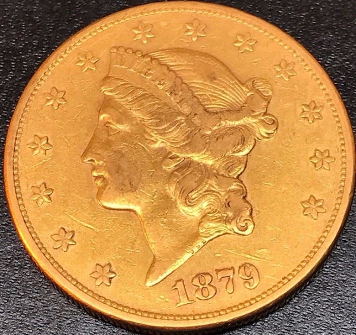 1879 S Liberty Head 20 Dollar Gold Coin