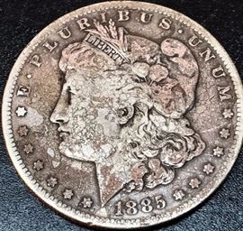 1885 Liberty Head Silver Dollar Coin
