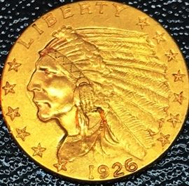 1926 2 12 Dollar US Indian Head Gold Coin