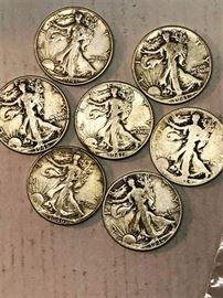 Seven Standing Liberty 12 Dollar Coins