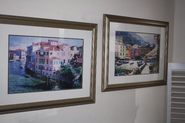 Art prints from Italy,  there is a third one by the same artist.  Priced individually.