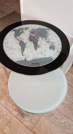 Two piece nesting tables...top is THE WORLD 