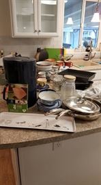 Farberware coffee maker and more cookware.