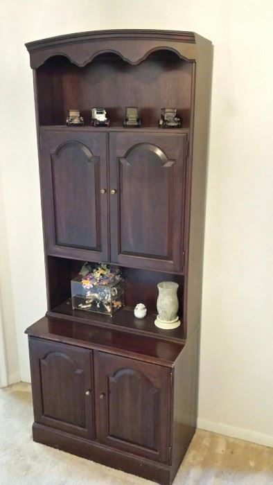 Ethan Allen cherry cabinet and hutch