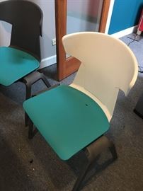 misc reception chairs in cool colors