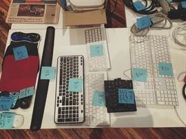 keyboards, mice, mousepads...