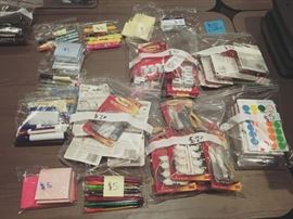 lots of CommandStrip goods, markers, postits, stickers...