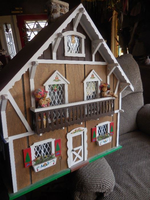 Swiss Chalet, Furnished Dollhouse