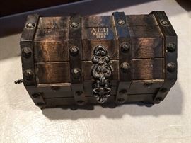 1960s Wooden Jewelry Box 