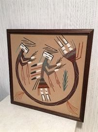 "Rainbow God" Navajo Sand Painting 