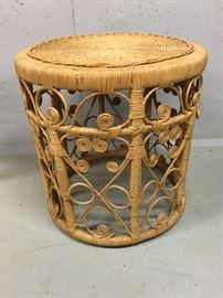 Wicker End Table / Plant Stand