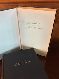 The Memoirs of Herbert Hoover Two Volumes BOTH SIGNED / AUTOGRAPHED ~ PRESIDENTIAL RARITY 