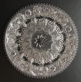 Beautiful Vintage Cut Glass Egg Plate