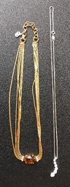 Christian Dior Necklace & Sterling 925 Italy Necklace 