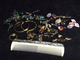 Assorted costume jewelry